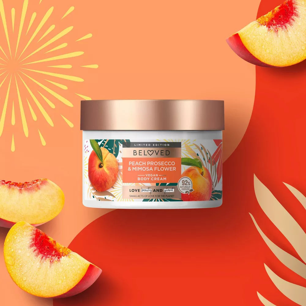 Love Beauty and Planet BELOVED Whipped Body Scrub Peach Prosecco & Mimosa Flower