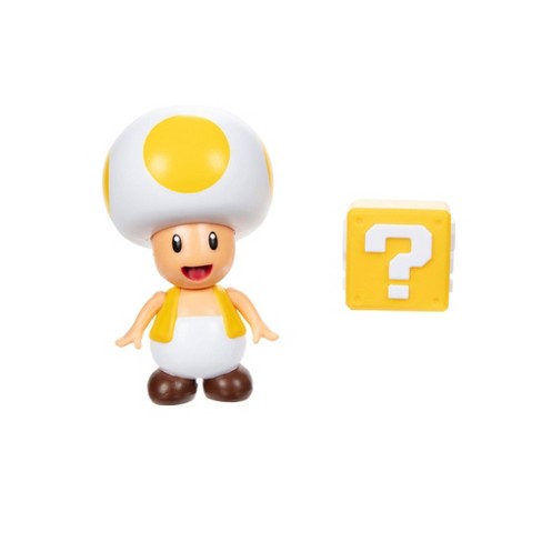 SUPER MARIO 4INCH Yellow Toad with Question Block