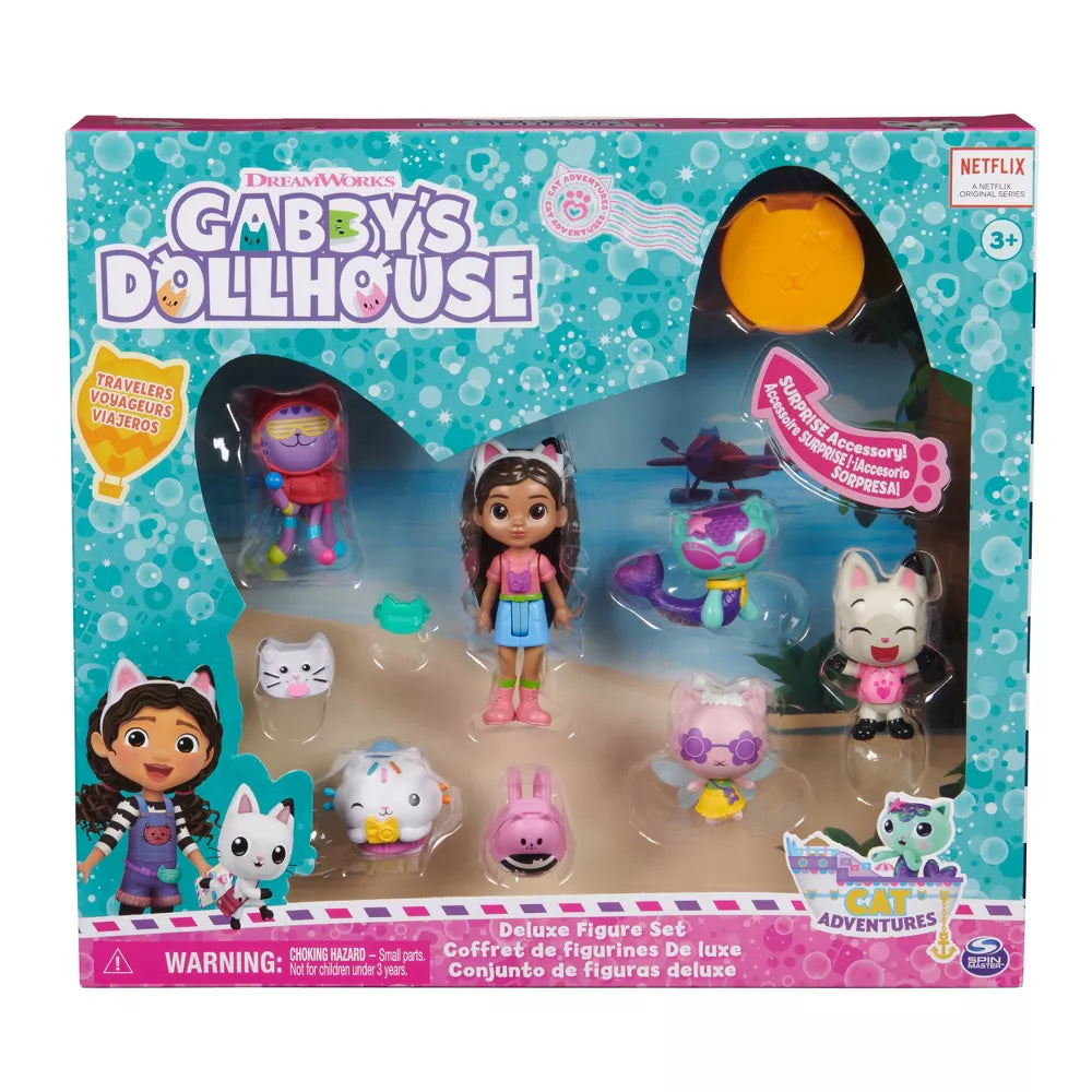 Gabby’s Dollhouse, Travelers Figure Gift Set with a Gabby Doll and 5 Cat Toy Figures