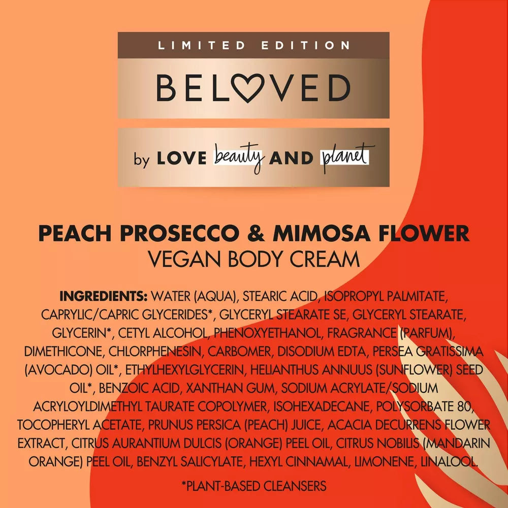 Love Beauty and Planet BELOVED Whipped Body Scrub Peach Prosecco & Mimosa Flower