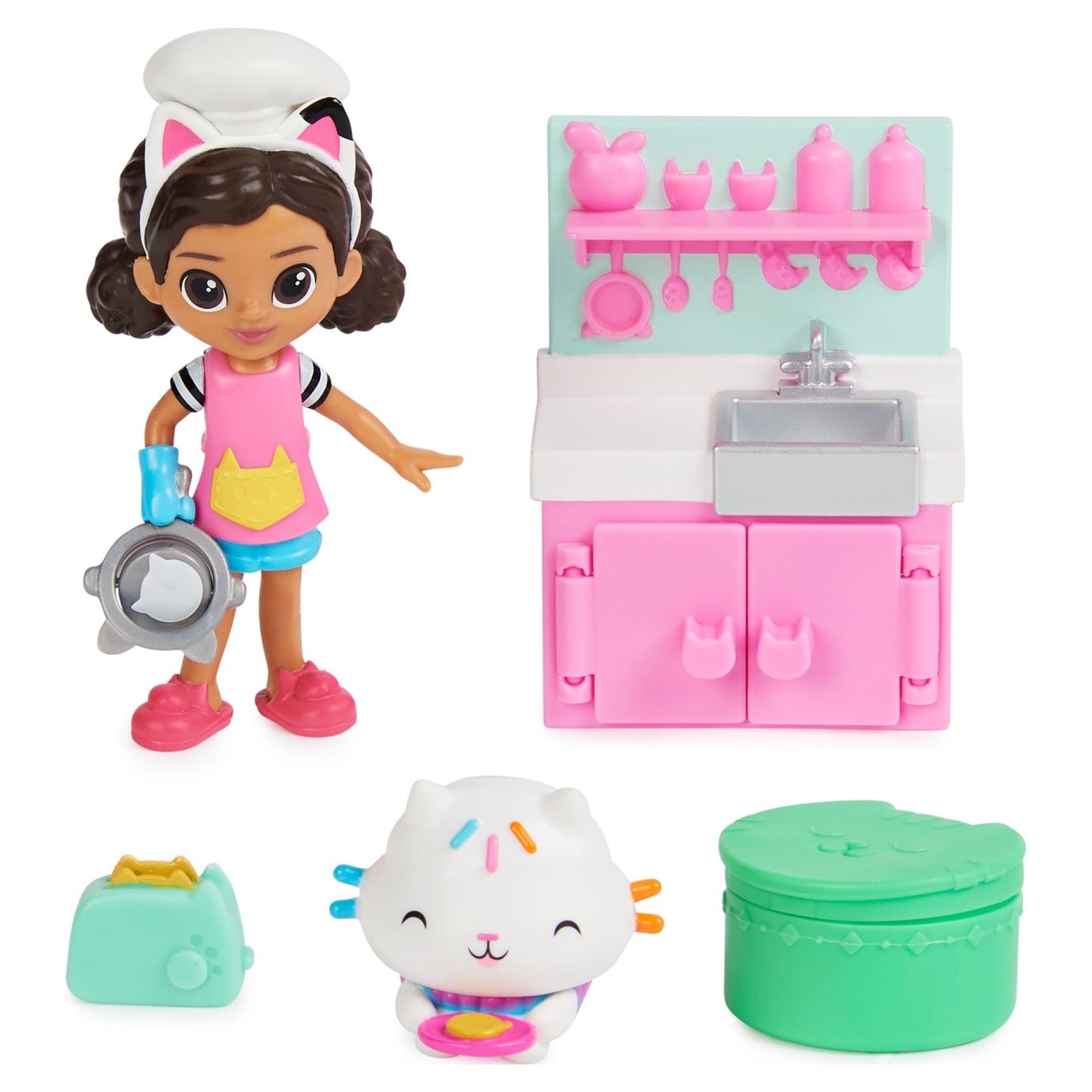 Gabby’s Dollhouse, Lunch and Munch Kitchen Set with 2 Figures