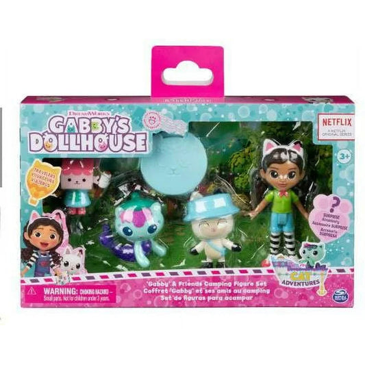 Gabby's Dollhouse Campfire with Gabby Girl, pandy Paws, Baby Box and Mercat Pack