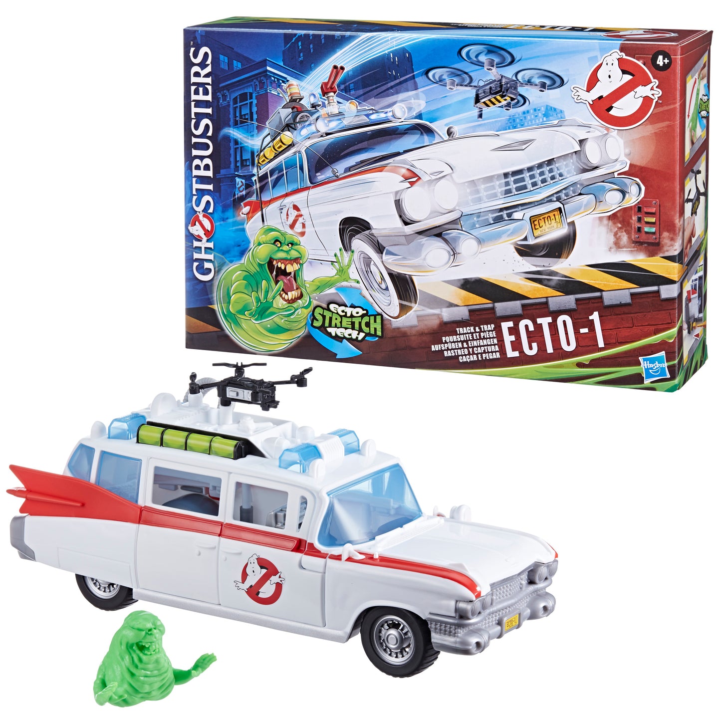 Ghostbusters Track & Trap Ecto-1 Car Toy with Slimer Toy Accessory