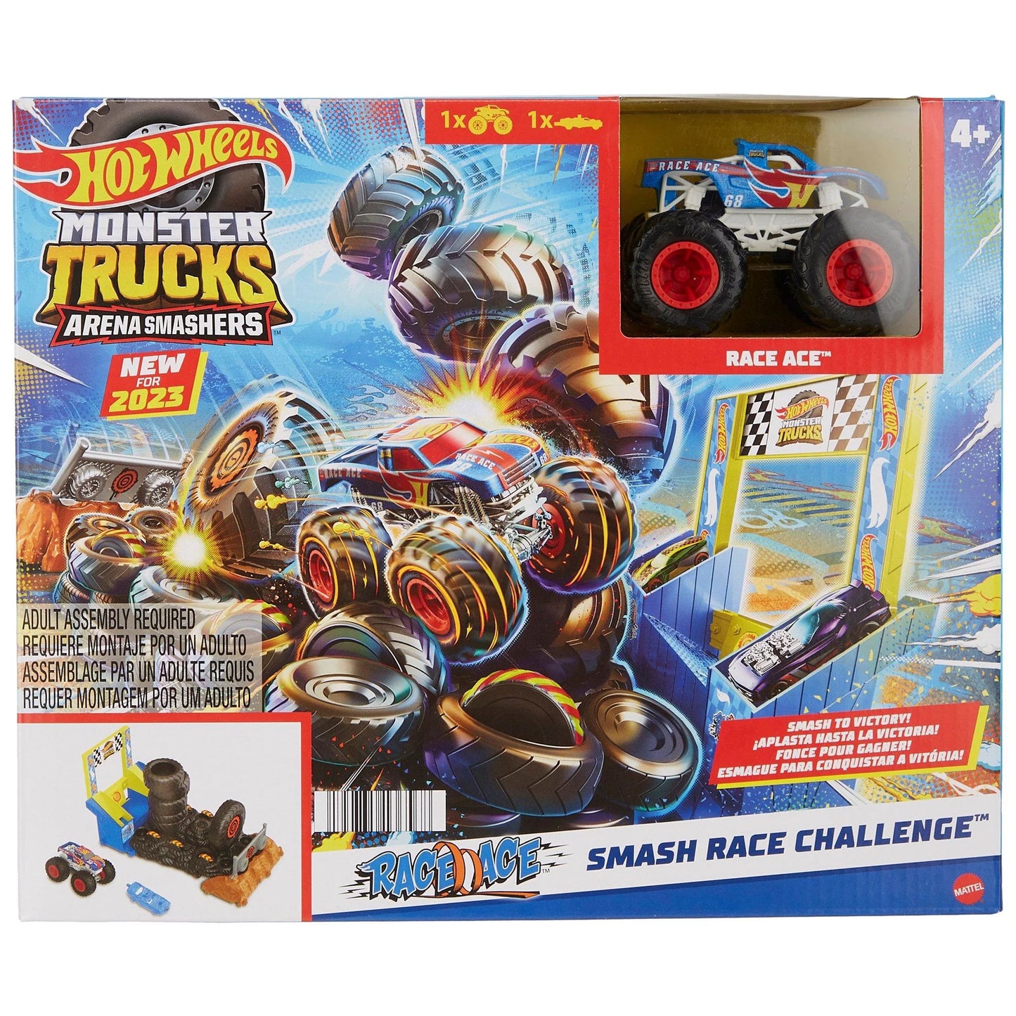 Hot Wheels Monster Trucks Smash Race Challenge One Size