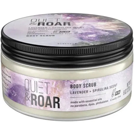 Quiet & Roar Lavender & Spirulina Body Scrub made with Essential Oils - 8oz