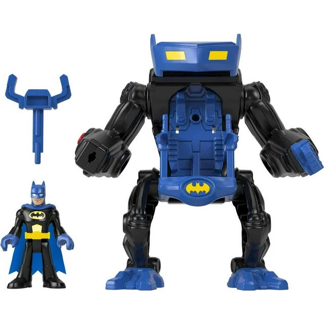 Imaginext DC Super Friends Batman Battling Robot  3-Piece Figure Set with Lights for Preschool Kids