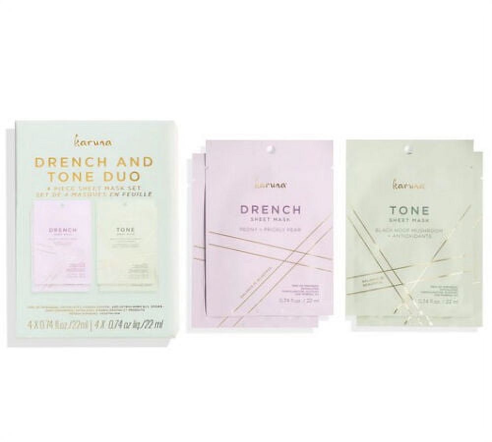 Karuna Drench & Tone Duo 4 Piece Sheet Mask Set