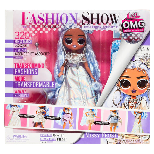 LOL Surprise OMG Fashion Show Style Edition Missy Frost Fashion Doll w/ 320+ Fashion Looks, Transforming Fashions, Reversible Fashions,