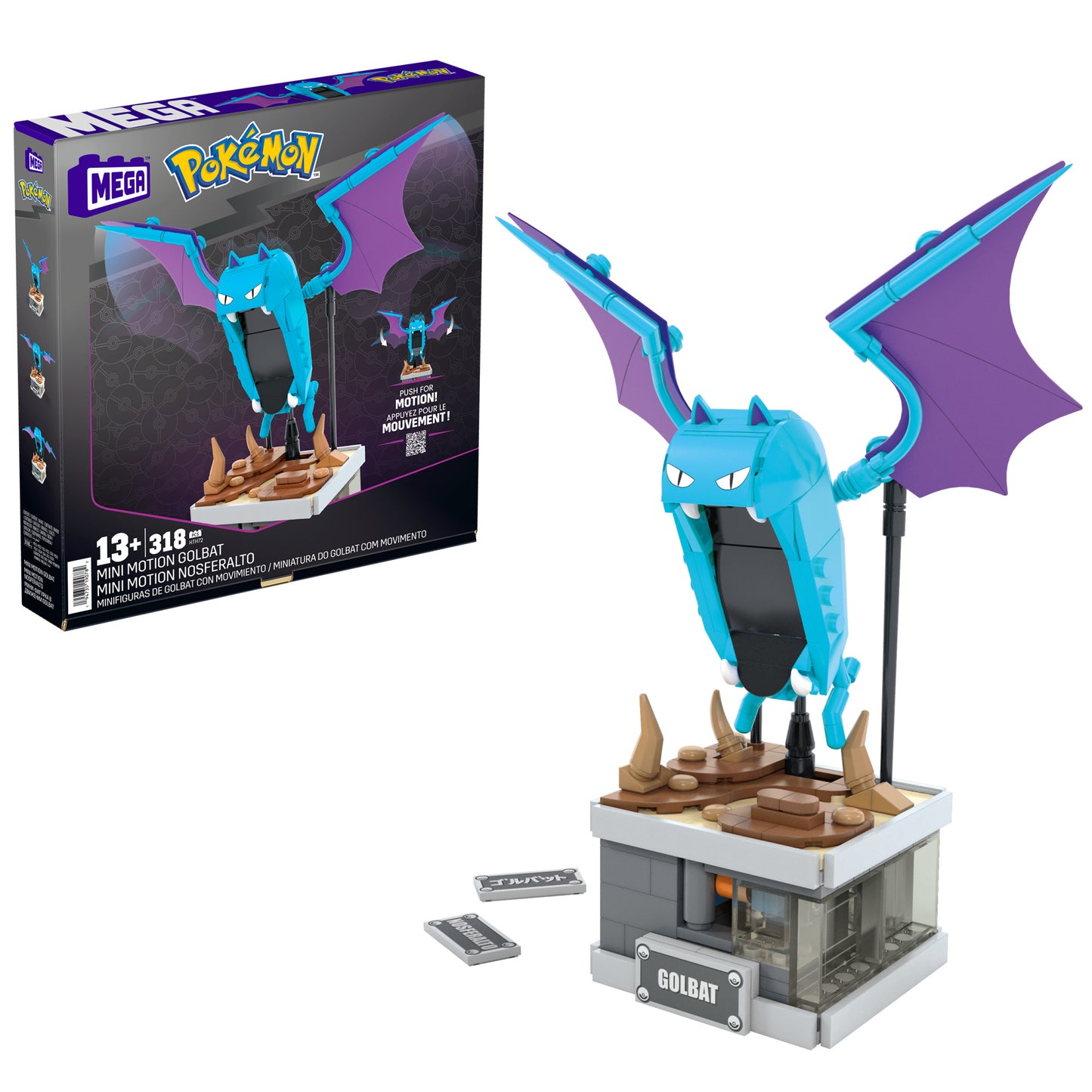 MEGA Pokemon Mini Motion Golbat Building Toy Kit (313 Pieces) for Collectors