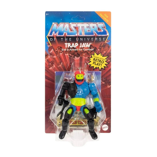 Masters of the Universe Origins Action Figure Trap Jaw, MOTU Toy with 16 Posable Joints