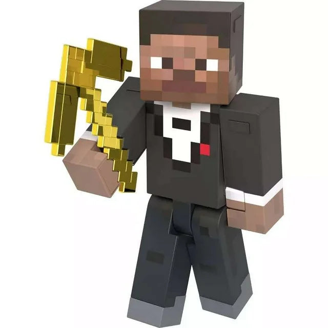 Minecraft Diamond Level Tuxedo Steve Action Figure