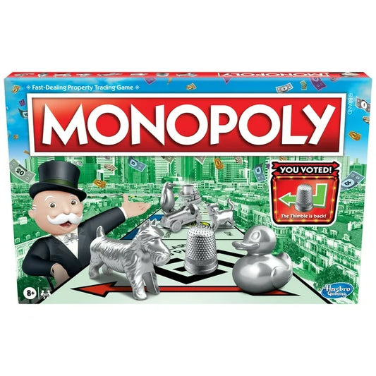 Monopoly Board Game, 2-6 Players, 8 Tokens, Family Games, White Elephant Gifts, Ages 8+