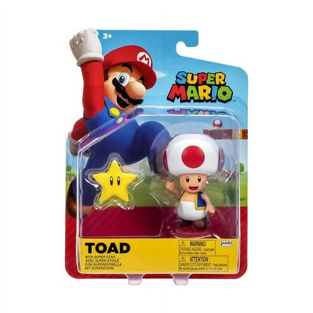 Super Mario 4" Figure - Toad with Star