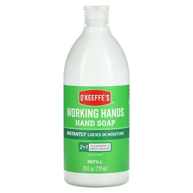 O'Keeffe's Working Hands, Hand Soap, Unscented, 25 fl oz (739 ml)