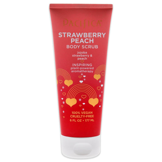 Pacifica Body Scrub - Stawberry Peach, 6 oz Scrub