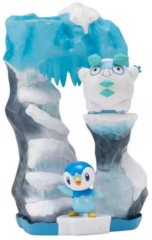 Pokemon Select Series Galarian Darumaka & Piplup Snowy Glacier Environment & Figure Display Pack