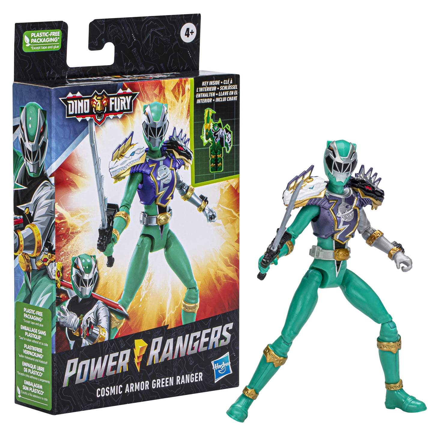 Power Rangers Dino Fury Cosmic Armor Green Ranger, Power Rangers Toys Action Figures