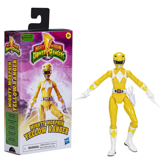 Power Rangers: Mighty Morphin Yellow Ranger Toy Action Figure for Boys and Girls Ages 4 5 6 7 8 and Up (6”)