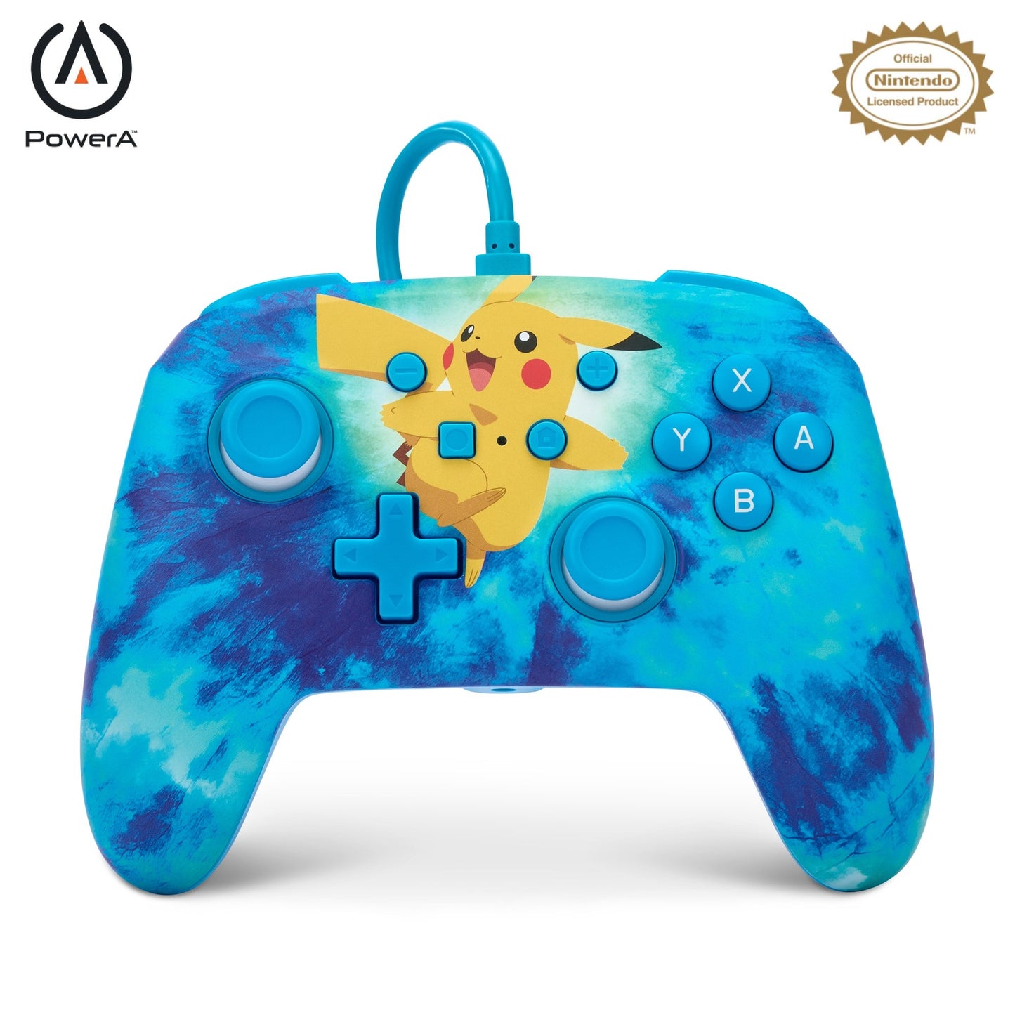 PowerA Enhanced Wired Controller for Nintendo Switch - Pikachu Tie-Dye