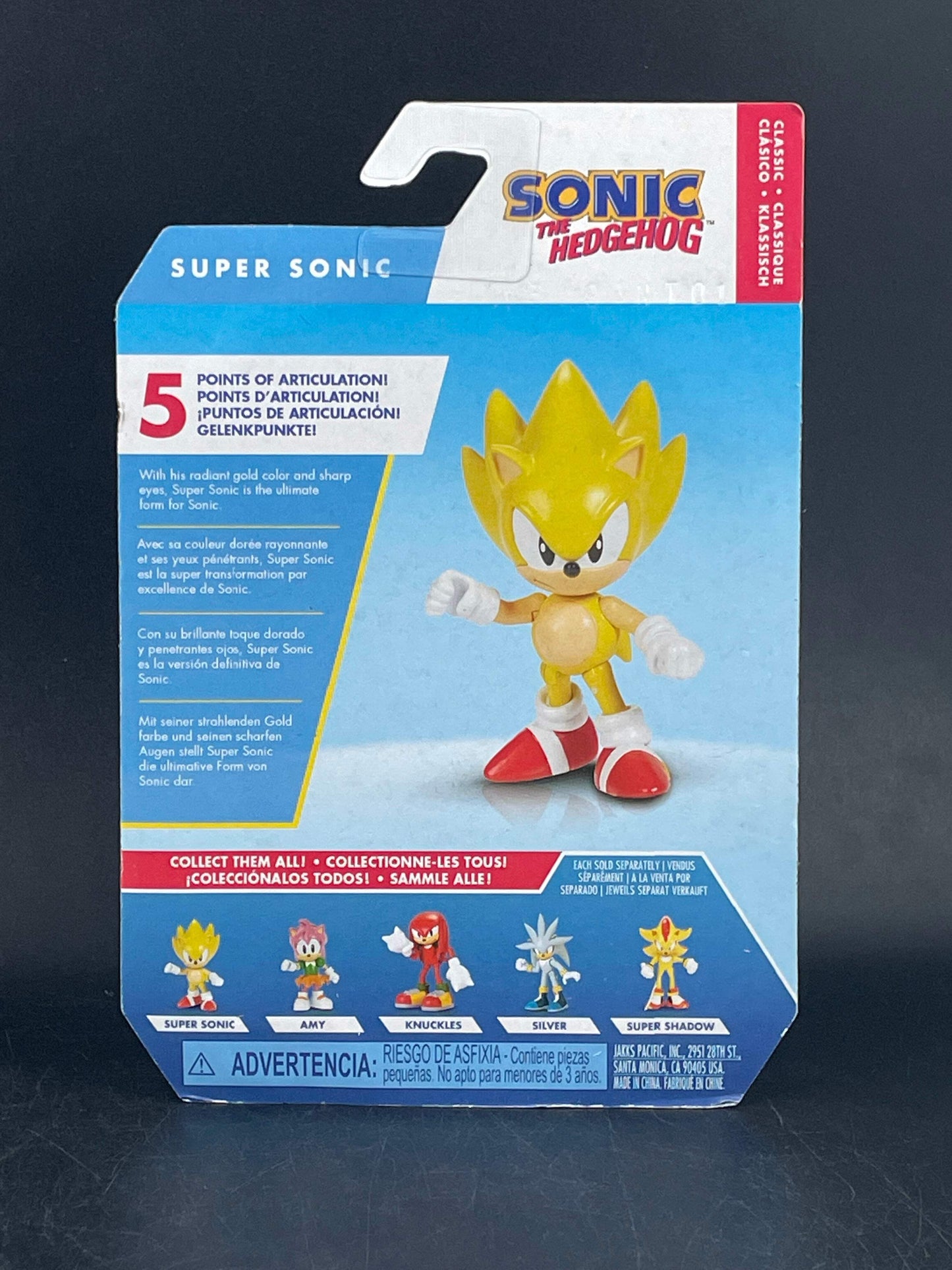 Sonic The Hedgehog Classic Super Sonic 2.5" Mini Action Figure