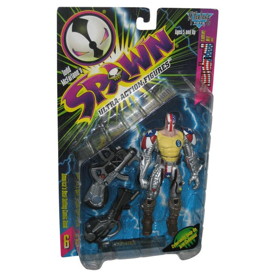 Spawn Superpatriot Yellow Shirt Series 6 (1996) McFarlane Toys Figure Spawn Superpatriot Yellow Shirt Series 6 (1996) McFarlane Toys Figure