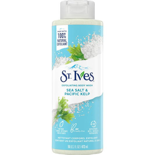 St. Ives Exfoliating Body Wash, Sea Salt & Pacific Kelp, 16 oz