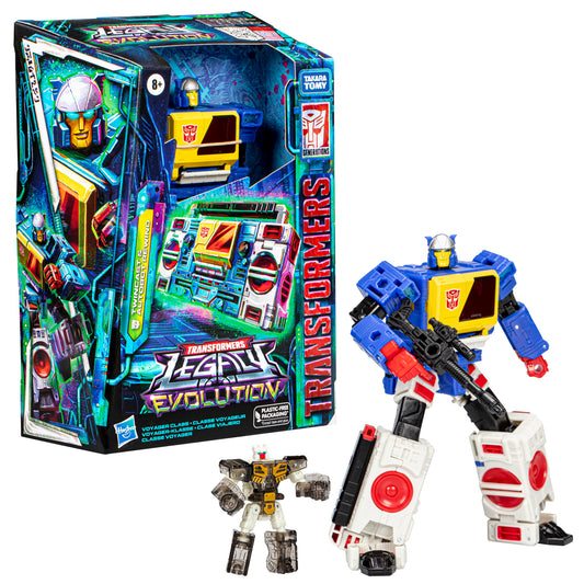 Transformers Legacy Evolution Voyager Twincast and Autobot Rewind Converting Action Figures (7”)