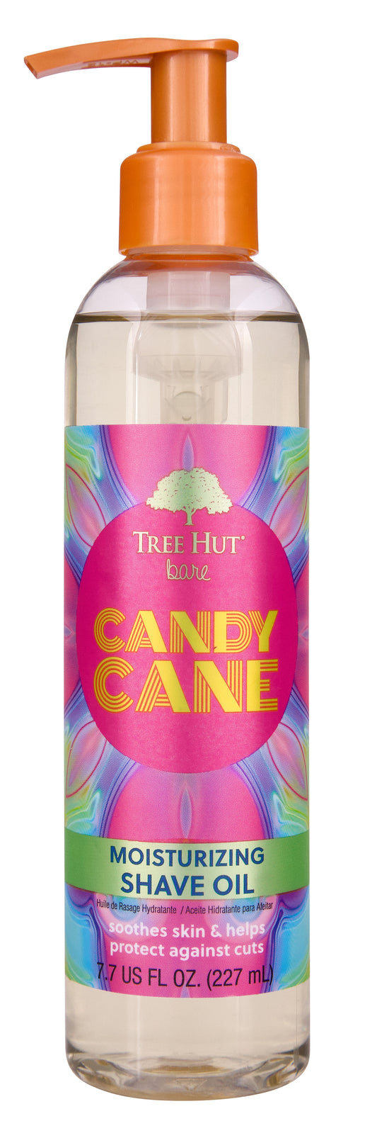 Tree Hut Bare Candy Cane Hydrating & Moisturizing Shave Oil, 7.7 fl oz.