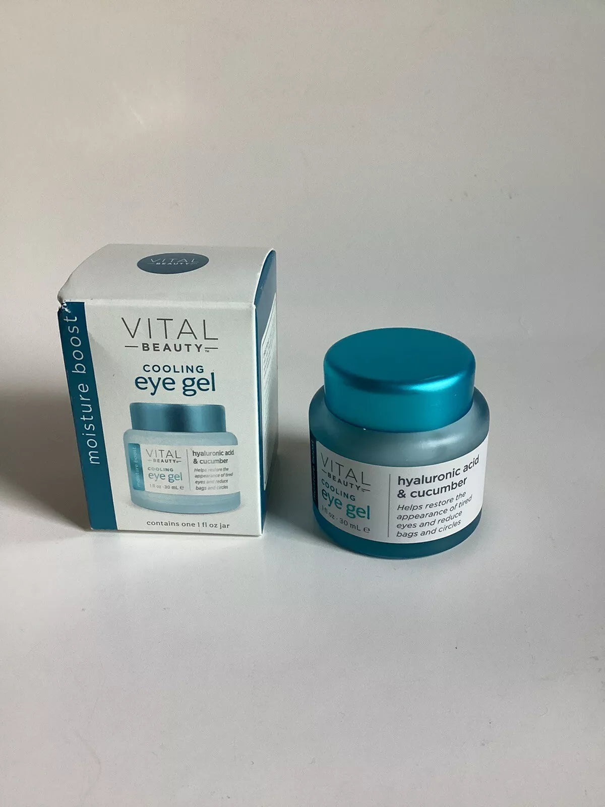 Vital Beauty Moisture Boost Cooling Eye Gel With Hyaluronic & Cucumber 1 Oz