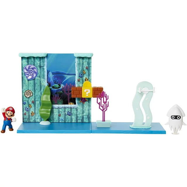 Nintendo Underwater Playset with Environment piece, 2.5" Mario Figure