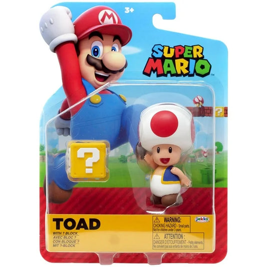 World of Nintendo Wave 32 Red Toad Action Figure (with Question Block)