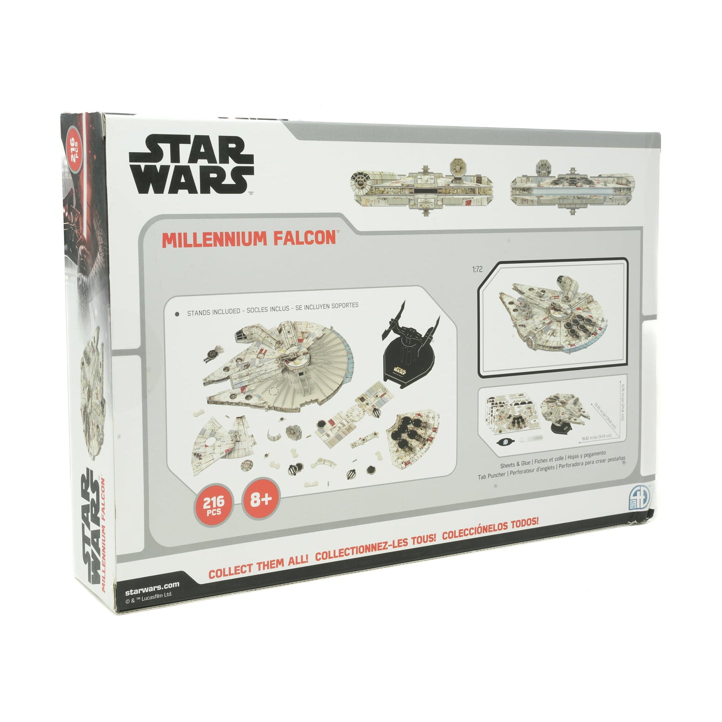 4D Cityscape Star Wars - Millennium Falcon Paper Model Kit: 216 Pcs