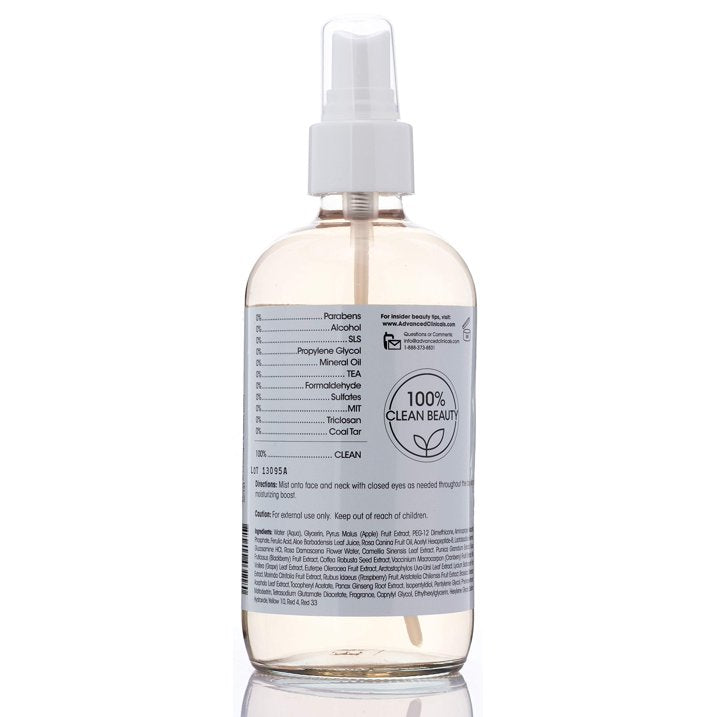 Advanced Clinicals Vitamin C + Ferulic Acid Antioxidant Glow Face Mist Spray. Instant Hydration Facial Toner. 8 fl oz.