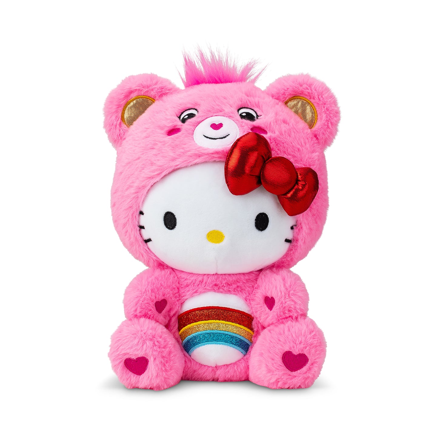 Hello Kitty Loves Cheer Bear 10" Collectible Care Bears Plush - Soft, Huggable Material! Ages 4 Years and Up