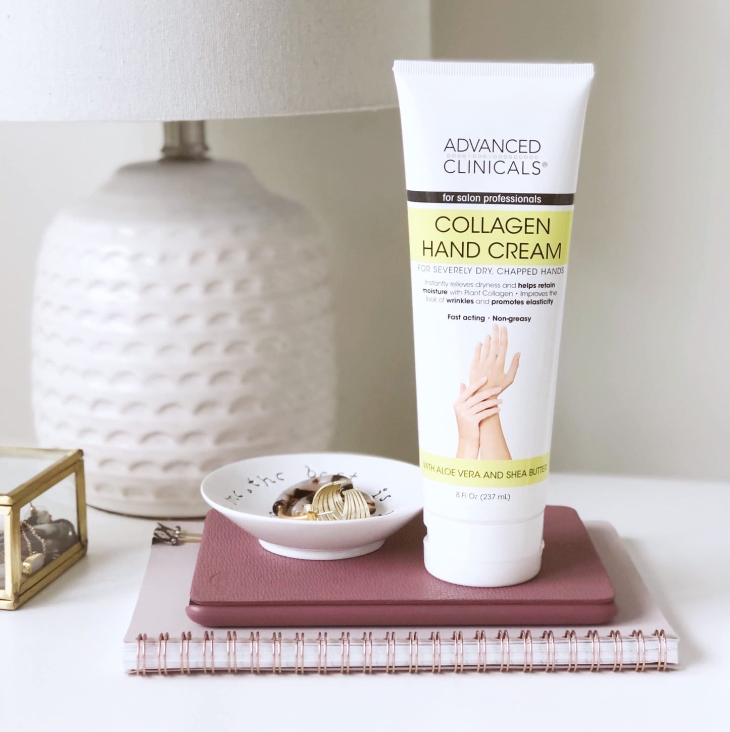 Advanced Clinicals Collagen Hand Cream 8 fl oz