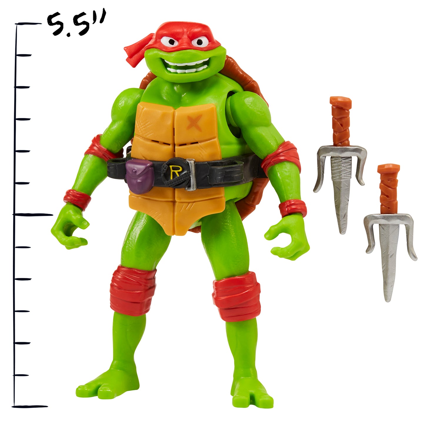 Teenage Mutant Ninja Turtles: Mutant Mayhem 5.5” Raphael Deluxe Ninja Shouts Figure by Playmates Toys