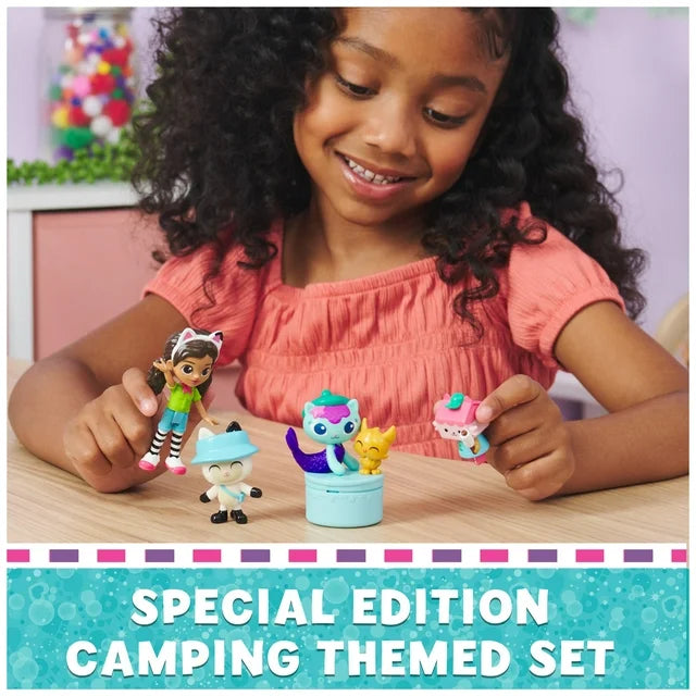 Gabby's Dollhouse Campfire with Gabby Girl, pandy Paws, Baby Box and Mercat Pack