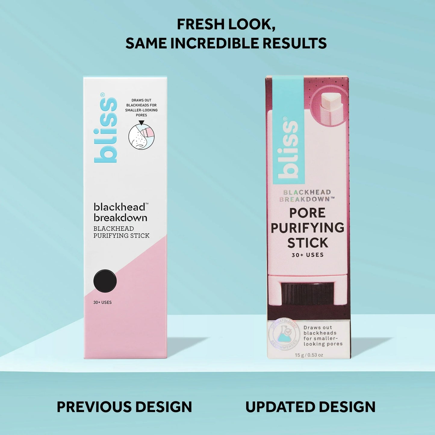 Bliss Blackhead Breakdown™ Blackhead Purifying Facial Treatment Stick with Pink Clay 30+ Uses 0.53oz