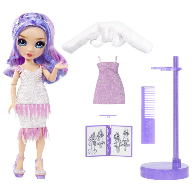 Rainbow High Fantastic Fashion Violet Willow - Purple 11” Fashion Doll and Playset with 2 Complete Doll Outfits, and Fashion Play Accessories, Kids Gift 4-12