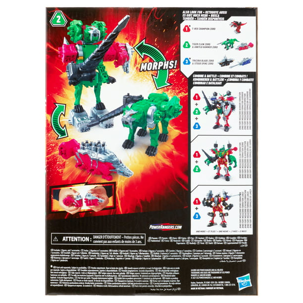 Power Rangers Dino Fury Pink Ankylo Hammer and Green Tiger Claw Zord Toys for Kids Ages 4 and Up Zord Link Mix-and-Match Custom Build System (B08TLZFHDT)