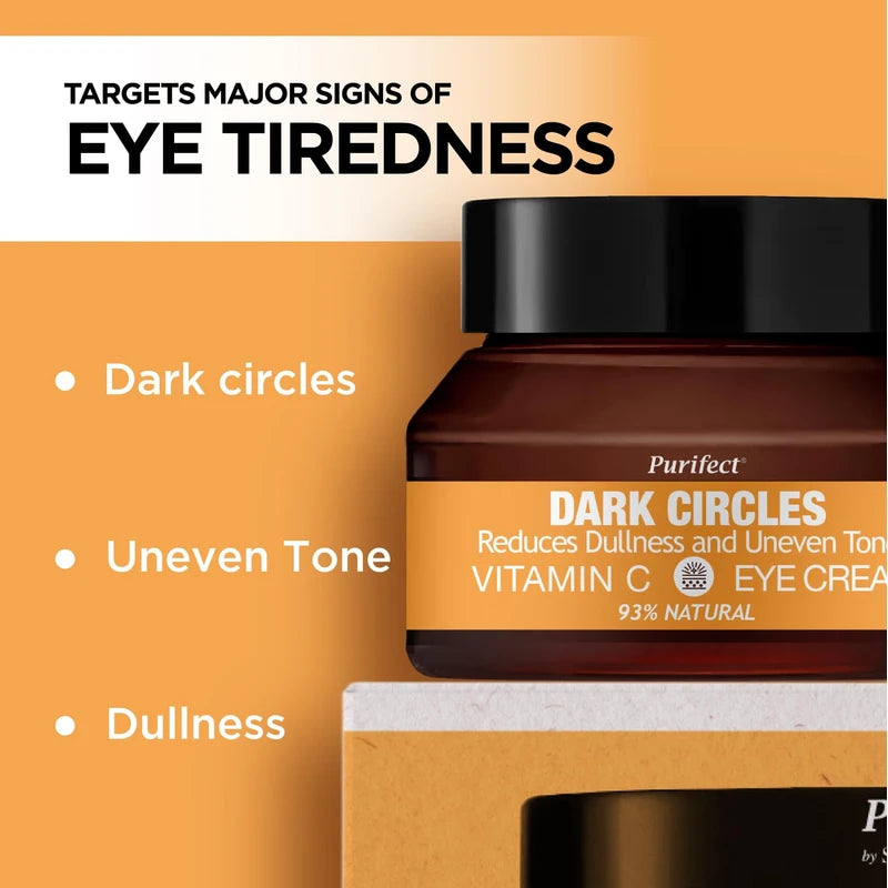 Made in USA Natural Purifect Eye Creams - 30ml (Purifect Dark Circles Vitamin C Eye Cream)