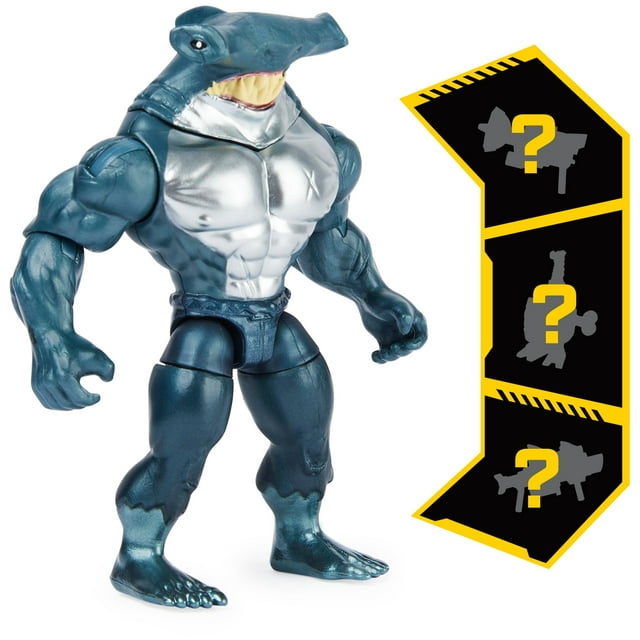 Batman 4-inch King Shark Action Figure with 3 Mystery Accessories, for Kids Aged 3 and up