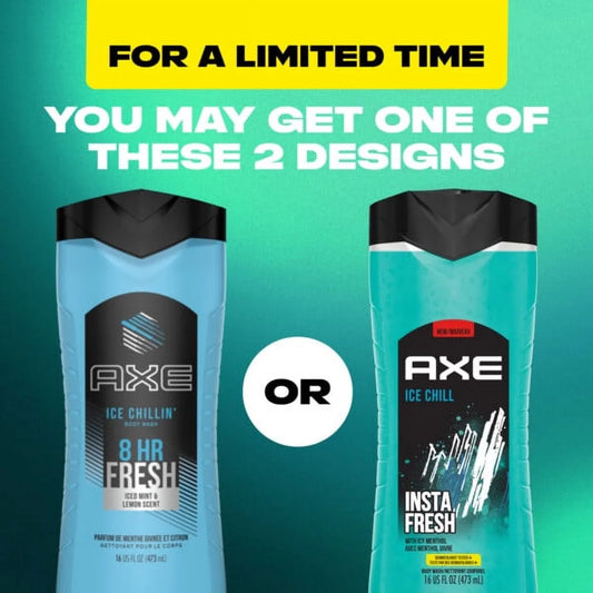 AXE Insta Fresh Ice Chill Body Wash 16 Oz