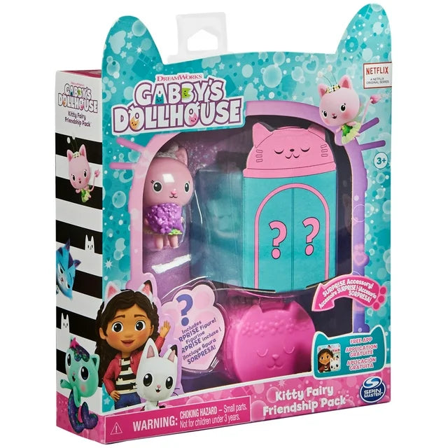 DreamWorks Gabby's Dollhouse, Friendship Pack with Kitty Fairy, Surprise Figure and Accessory