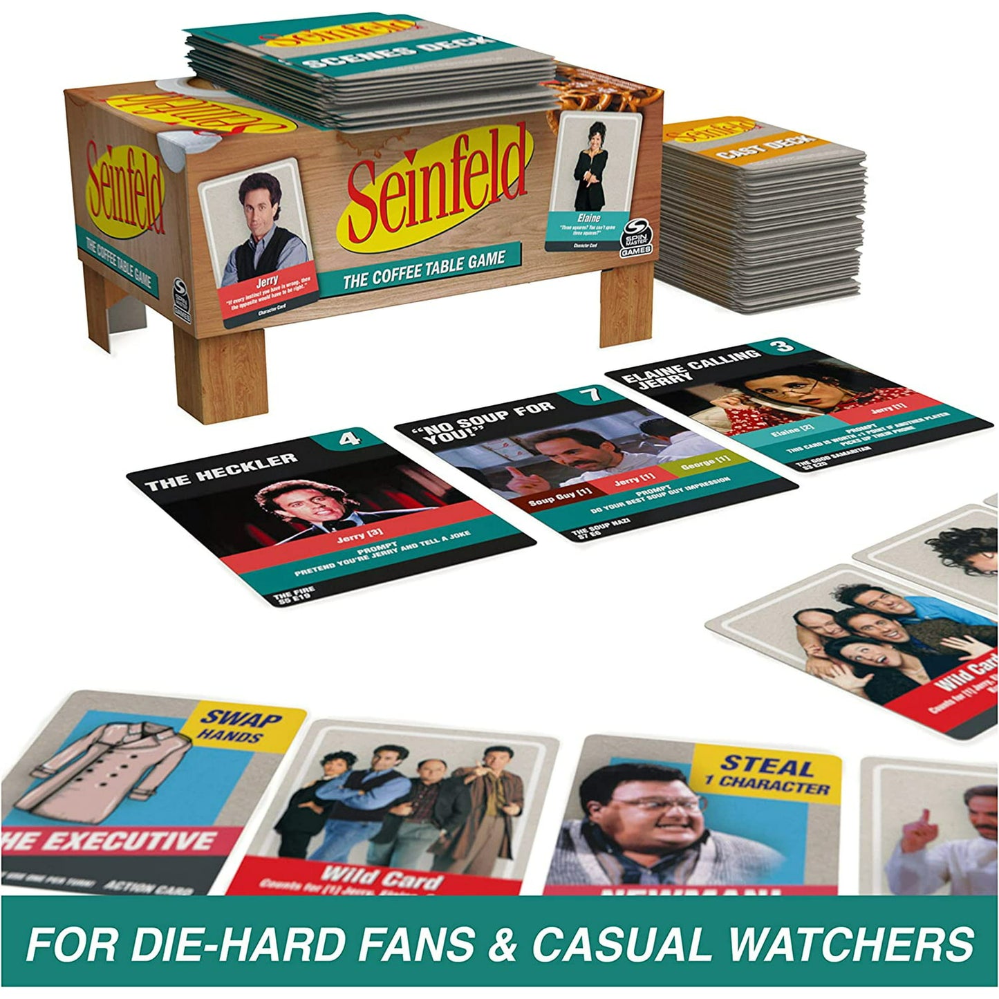 Seinfeld TV Show, The Coffee Table Board Game, Fun and Hilarious Adult Party Game for Ages 12 and up