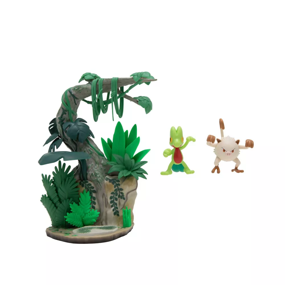 Pokemon Select Series Mankey & Treecko Wild Jungle Enviroment & Figure Display Pack