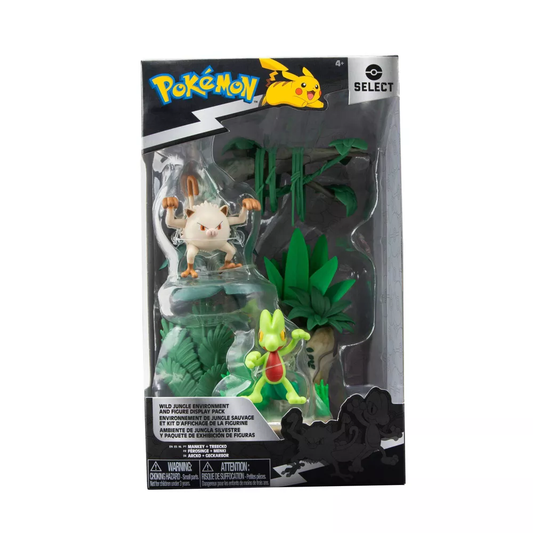 Pokemon Select Series Mankey & Treecko Wild Jungle Enviroment & Figure Display Pack