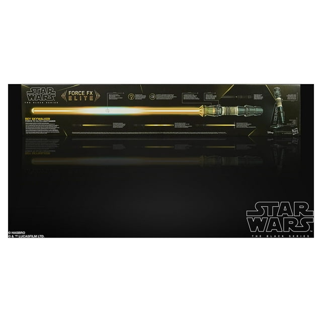 Star Wars The Black Series Rey Skywalker Force FX Elite Lightsaber with Advanced LEDs