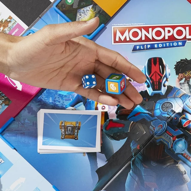 Monopoly Fortnite Flip Edition Board Game for Teens and Family Ages 13 and Up, 2-4 Players