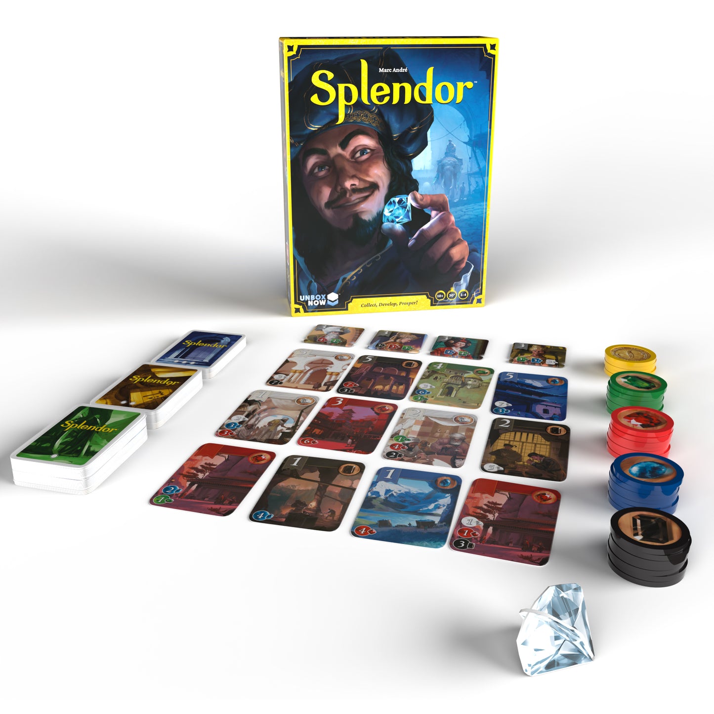 Splendor Strategy Board Game for Ages 10 and up, from Asmodee